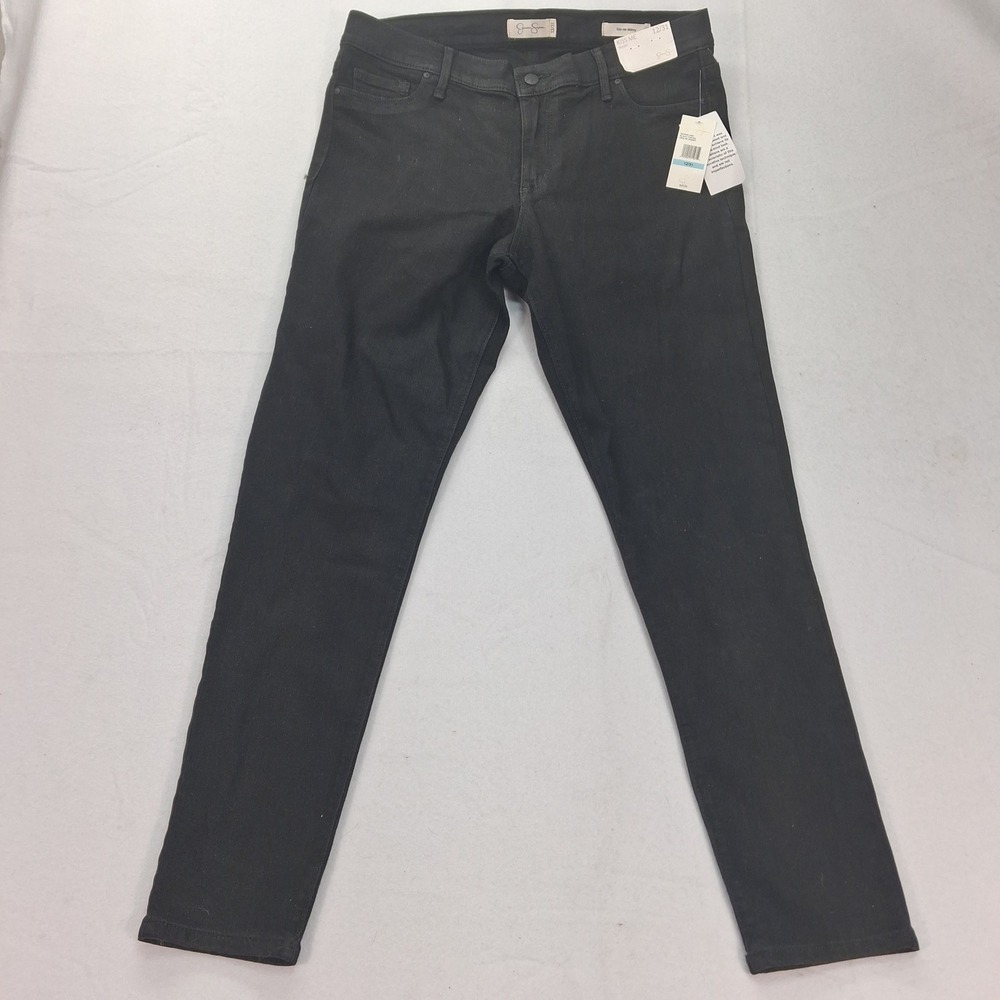 Jessica Simpson Jeans Womens 12/31 Kiss Me Skinny Black Coated NEW